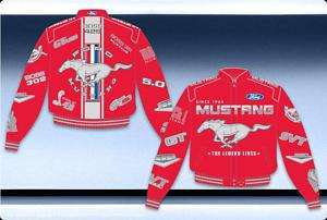 Ford Mustang Collage Red Adult Jacket MUS303CLG1RED  