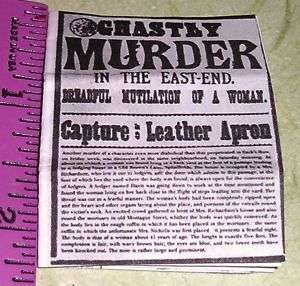 Dollhouse witch miniature newspaper JACKtheRIPPER1888  