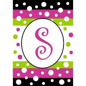  Small Polka Dot Party Monogram Flag Displays Letter S By 