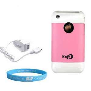 Iphone 3G Pink Carrying Portable Case + Wall Charger + Wisdom Courage 