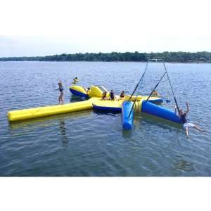  Rave Activity Island Water Bouncer (16 X 1 Feet, Yellow 