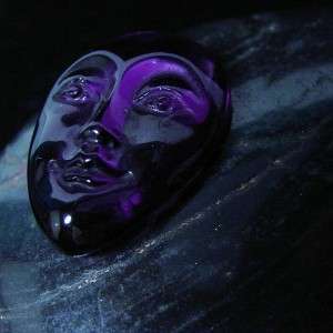 Hand Carved AMETHYST Moon Face CABOCHON Jewelry Design  