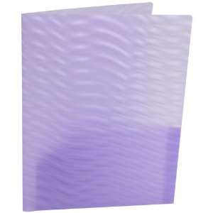  Purple Wave Design 9x12 Plastic Two Pocket Folders   Sold 