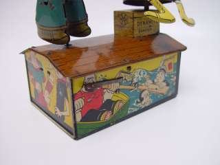 MARX Popeye & Olive Oyl Jiggers Wind up Tin Toy  
