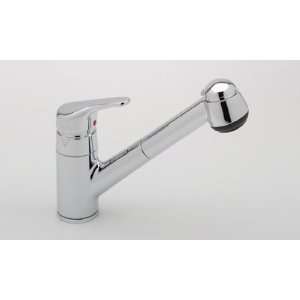   De Lux Single Handle Pullout Kitchen Faucet from the Deft. Lux Series