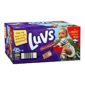  Luvs Diapers, Size 2, Value Pack, 184 Diapers Health 
