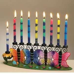  Rite Lite MFC 8 Butterfly Hand Crafted Metal Menorah