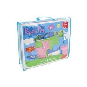  Peppa Pig 24 Piece Jigsaw Puzzle and Colour: Toys & Games