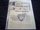 Vtg 1938 Harley Davidson Motorcyce Poster Ad Print  