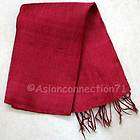Thai Silk Scarf BURGUNDY RED Handwoven Textile Fabric Shawl Small New 
