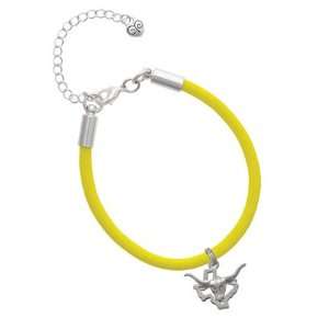  Longhorn   Texas Charm on a Yellow Malibu Charm Bracelet 