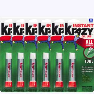 Pack Krazy Glue Instant All Purpose Tubes .07 Oz Each  