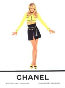 1995 Chanel Claudia Schiffer Karl Lagerfeld magazine ad  