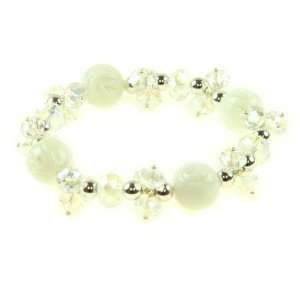  White Clear Crystal Bracelet: Jewelry