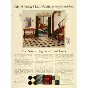   Ad Home Floor Flooring Armstrong Linoleum Patterns   Original Print Ad