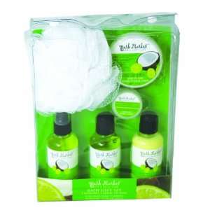  Bath Market Coconut Lime Verbena Sampler Gift Set (Pack of 