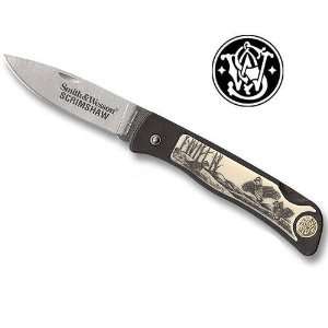 Smith & Wesson Quail Scrimshaw Folding Knife  Sports 