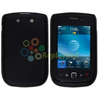 Black Gel Rubber Silicone Skin Soft Case Cover for BlackBerry Torch 