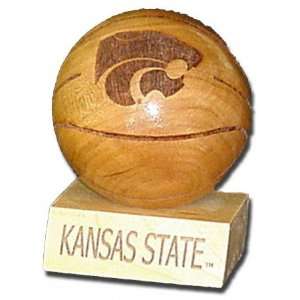  Kansas State Wildcats Laser Engraved Wood Basketball 