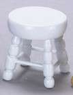 dollhouse miniature wood stool white kitchen furniture 