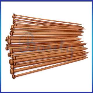  Sizes Carbonized Bamboo Knitting Needles Single Pointed Needles  