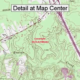   Topographic Quadrangle Map   Lecompte, Louisiana (Folded/Waterproof