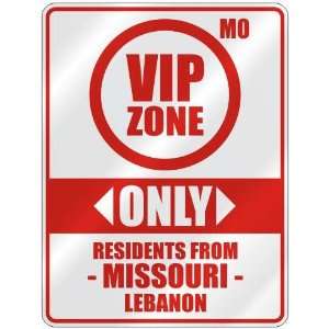   ZONE  ONLY RESIDENTS FROM LEBANON  PARKING SIGN USA CITY MISSOURI