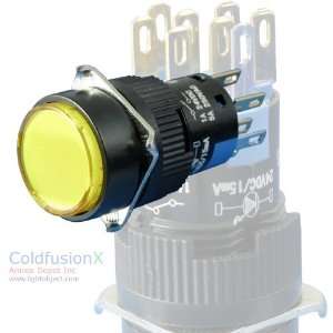  Yellow SPDT Push Button (Toggle) Switch w/ LED: Home 