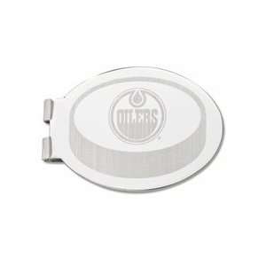   Oilers Silver Plated Laser Engraved Money Clip: Sports & Outdoors