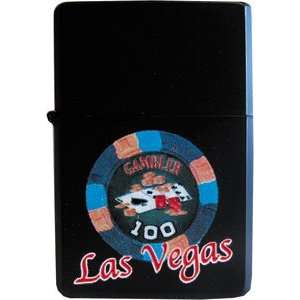  Las Vegas Gambler Refillable Metal Lighter ZP 0308 Sports 