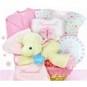  Lamby Nap Time Gift Basket girl Baby