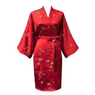 Kimono Robe   Brocade Mini Cherry Blossom & Bamboo (Short)