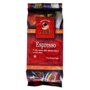  Lacas Coffee Espresso Coffee Beans 12oz Bag: Kitchen 