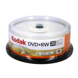 NEW KODAK 50129 DVD PLUS RW REWRITEABLE 4.7GB 25 PACK SPINDLE   50129