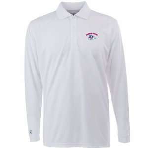  Fresno State Long Sleeve Polo Shirt (White): Sports 