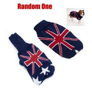   Dog Sweater Clothes w/ UK Flag Pattern   Size XS: Pet Supplies