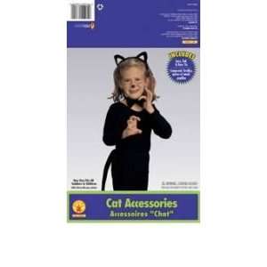  Child Cat Black Costume Ears Tail Bowtie Set Girls New 
