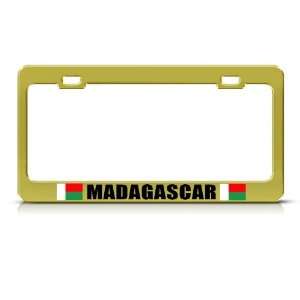  Madagascar Gold Country Metal license plate frame Tag 