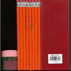  Slider Pencil Case & Pencils Pack (Colors Vary) Office 