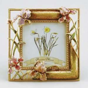 Orchid FrameJeweled.Gold Color 4x4 