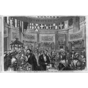  Tea Party,Rotunda,Capitol,Washington,DC,1875
