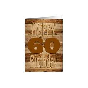    60th Birthday, Carved wood for a handyman Card Toys & Games
