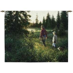 Good Times Father & Son Fishing Tapestry Wall Hanging:  
