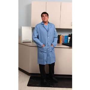 Flame Resistant Lab Coat, Light Blue, small:  Industrial 