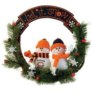   Let it Snow Plush Animated Snowman Christmas Wreath
