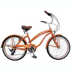  Kids Bikes Orange Ladies 7 Speed Beach Cruiser 24 Deluxe 
