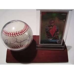 Victor Martinez Cleveland Indians Signed Autographed Baseball & Wood 
