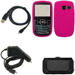 iFase Brand Pantech Link 2 P5000 Combo Solid Hot Pink Silicone Skin 