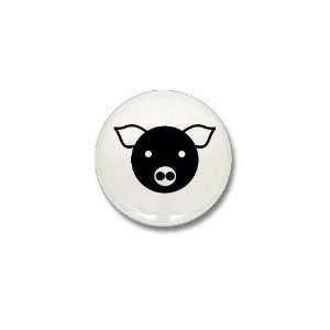  Laughing Pig Funny Mini Button by  Patio, Lawn 