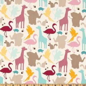 44 Wide Moda Central Park Zoo Ivory Fabric By The Yard 